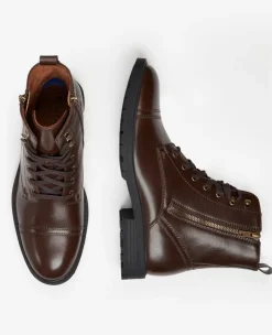 REACTION - Captain Cap Toe Double Zip Combat Boot><noscript><img width=