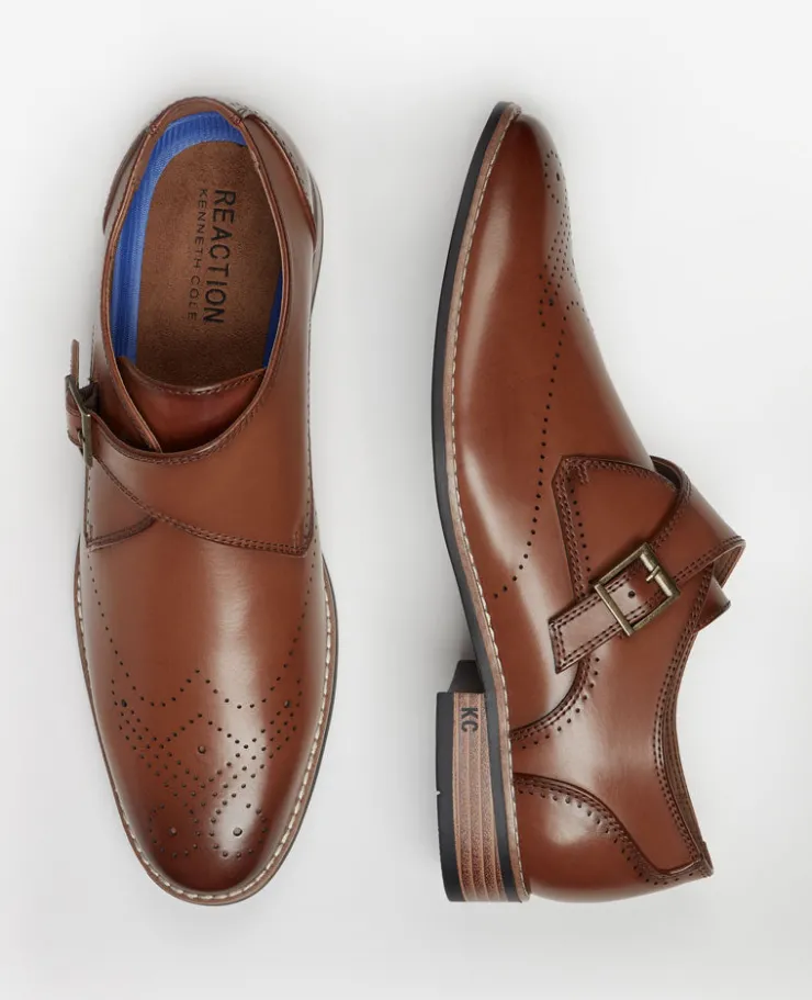 REACTION - Cheer Brogue Single Monk Strap>Kenneth Cole