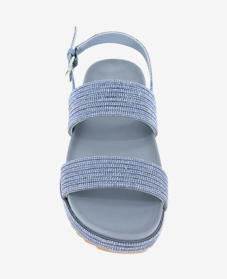 REACTION - Debra Two Band Crystal Sandal>Kenneth Cole Outlet