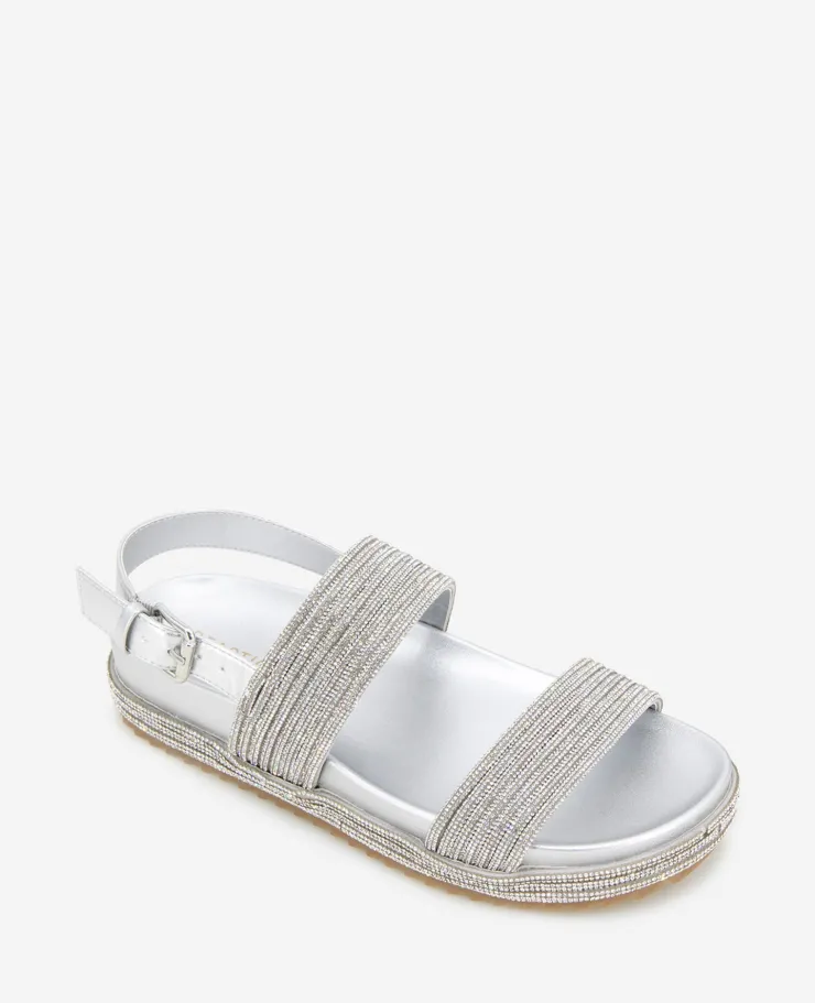 REACTION - Debra Two Band Crystal Sandal>Kenneth Cole New