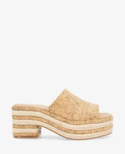 REACTION - Elissa Platform Cork Raffia Sandal>Kenneth Cole Online