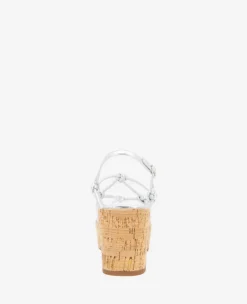 REACTION - Essa Metallic Cork Platform Sandal><noscript><img width=