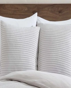 Reversible Solid Waffle Comforter Set><noscript><img width=