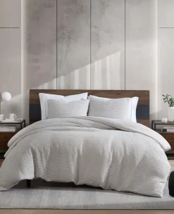 Reversible Solid Waffle Comforter Set><noscript><img width=