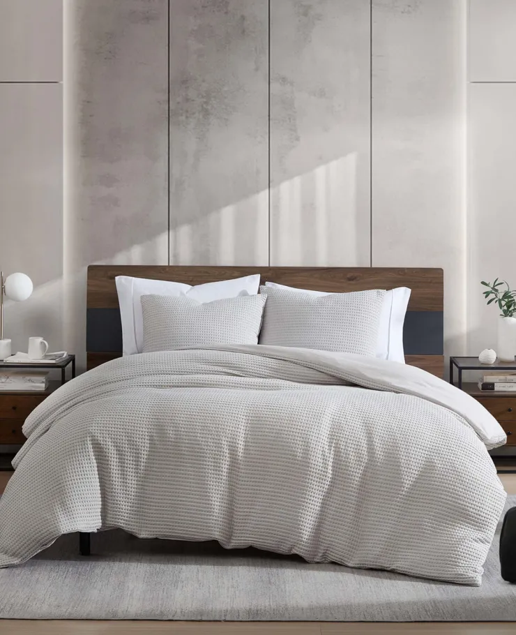 Reversible Solid Waffle Comforter Set>Kenneth Cole Discount