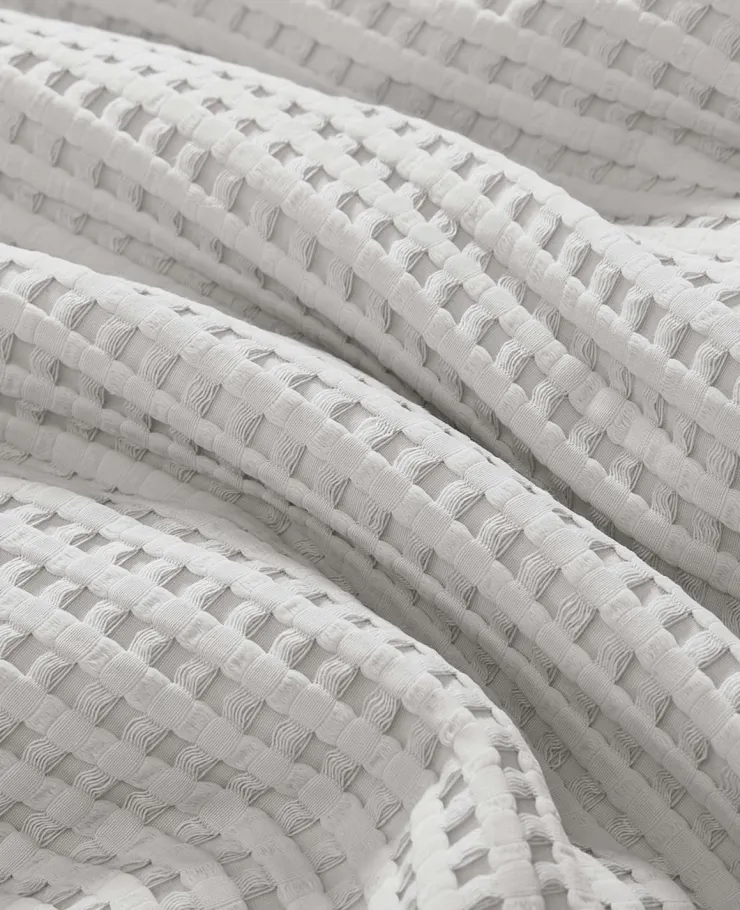 Reversible Solid Waffle Duvet Cover Set>Kenneth Cole Sale