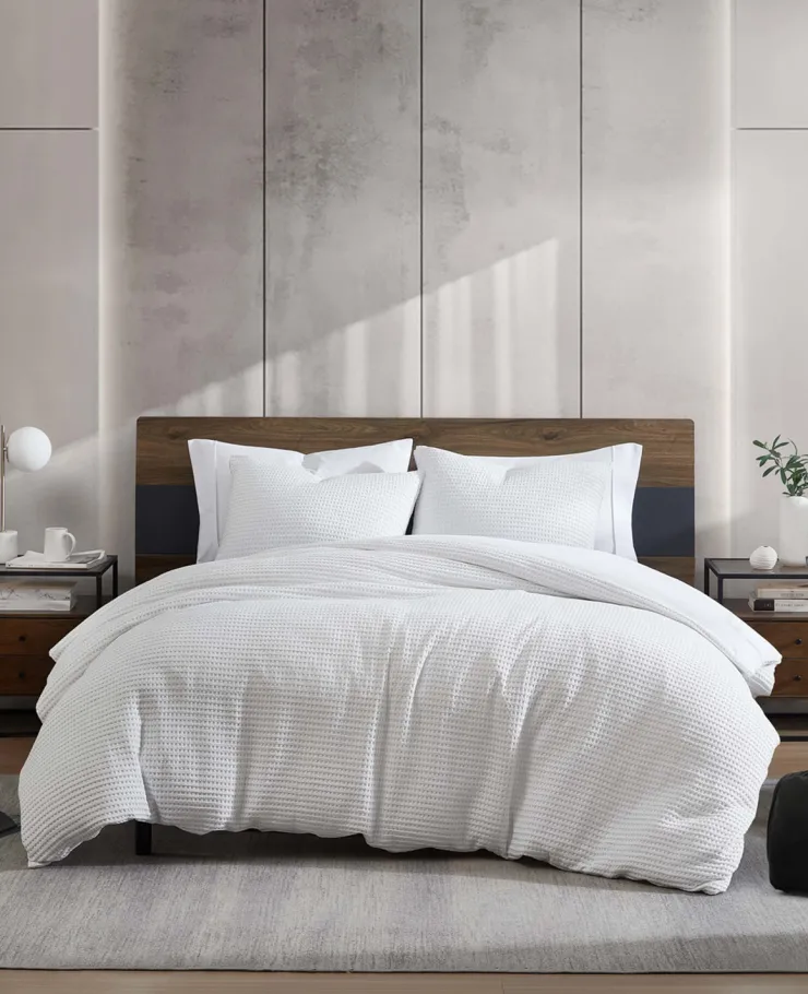 Reversible Solid Waffle Comforter Set>Kenneth Cole Outlet