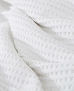 Reversible Solid Waffle Duvet Cover Set><noscript><img width=