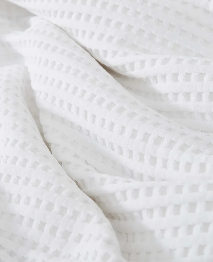 Reversible Solid Waffle Duvet Cover Set>Kenneth Cole Sale