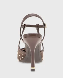 Romi Mesh Micro Stud Ankle Slingback Heel><noscript><img width=
