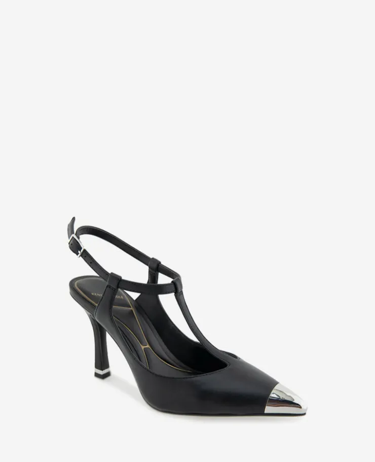 Romi T-Strap Leather Slingback Heel>Kenneth Cole Clearance