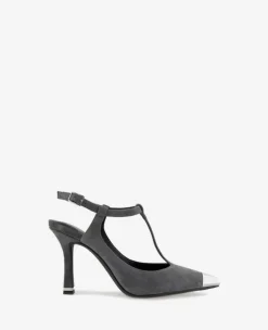 Romi T-Strap Suede Slingback Heel>Kenneth Cole Outlet