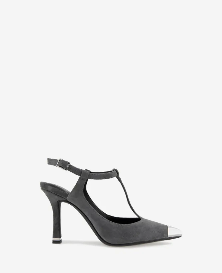 Romi T-Strap Suede Slingback Heel>Kenneth Cole Outlet