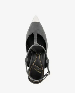 Romi T-Strap Suede Slingback Heel><noscript><img width=