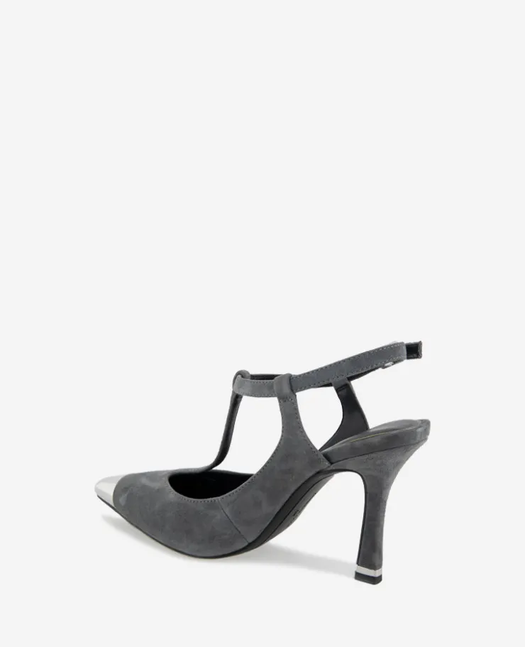 Romi T-Strap Suede Slingback Heel>Kenneth Cole Outlet