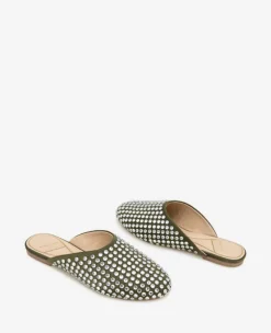 Saddie Studded Rhinestone Mule><noscript><img width=