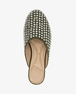 Saddie Studded Rhinestone Mule><noscript><img width=