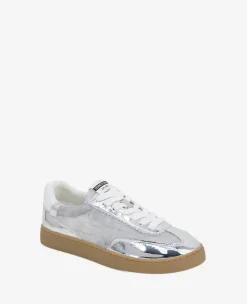 Sam Metallic Leather Mesh Sneaker><noscript><img width=