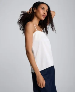 Satin Foldover Spaghetti Strap Cami><noscript><img width=