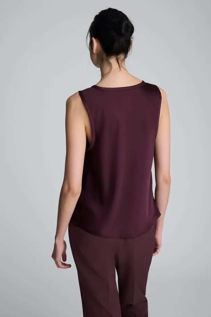 Satin Scoop Neck Tank>Kenneth Cole Online
