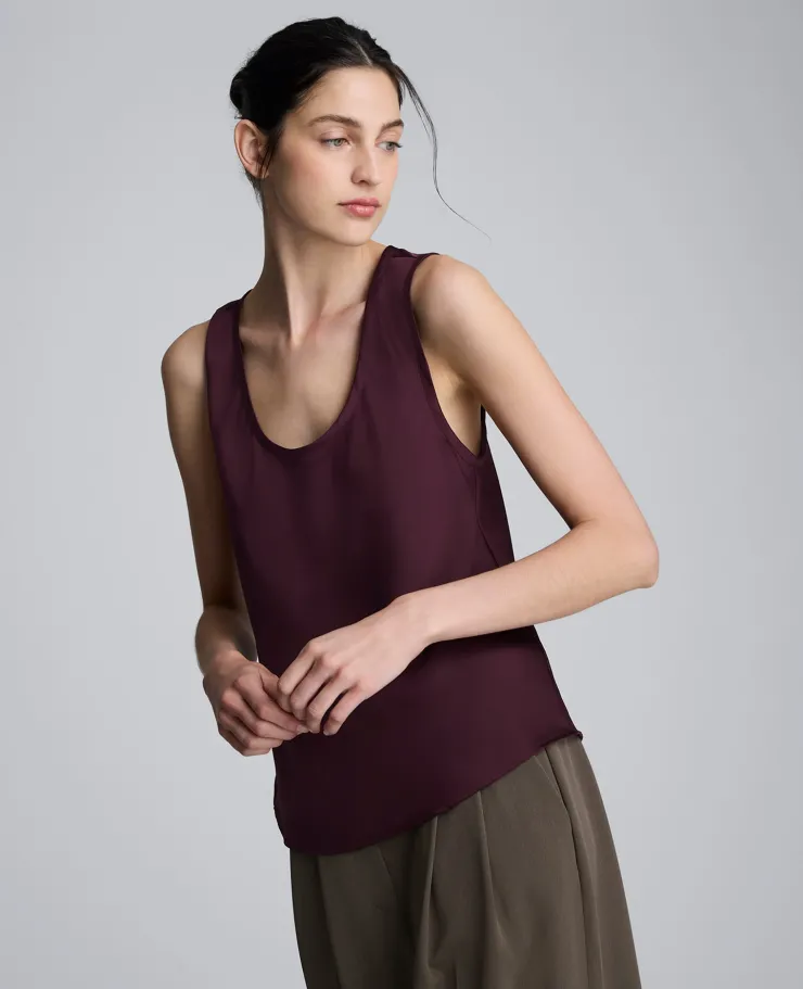 Satin Scoop Neck Tank>Kenneth Cole Online