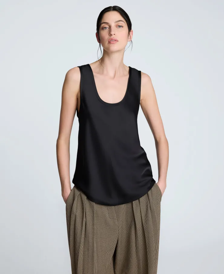 Satin Scoop Neck Tank>Kenneth Cole