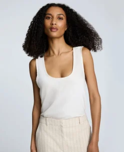Satin Scoop Neck Tank>Kenneth Cole Outlet