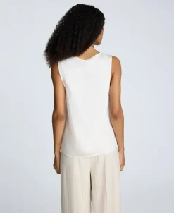Satin Scoop Neck Tank><noscript><img width=