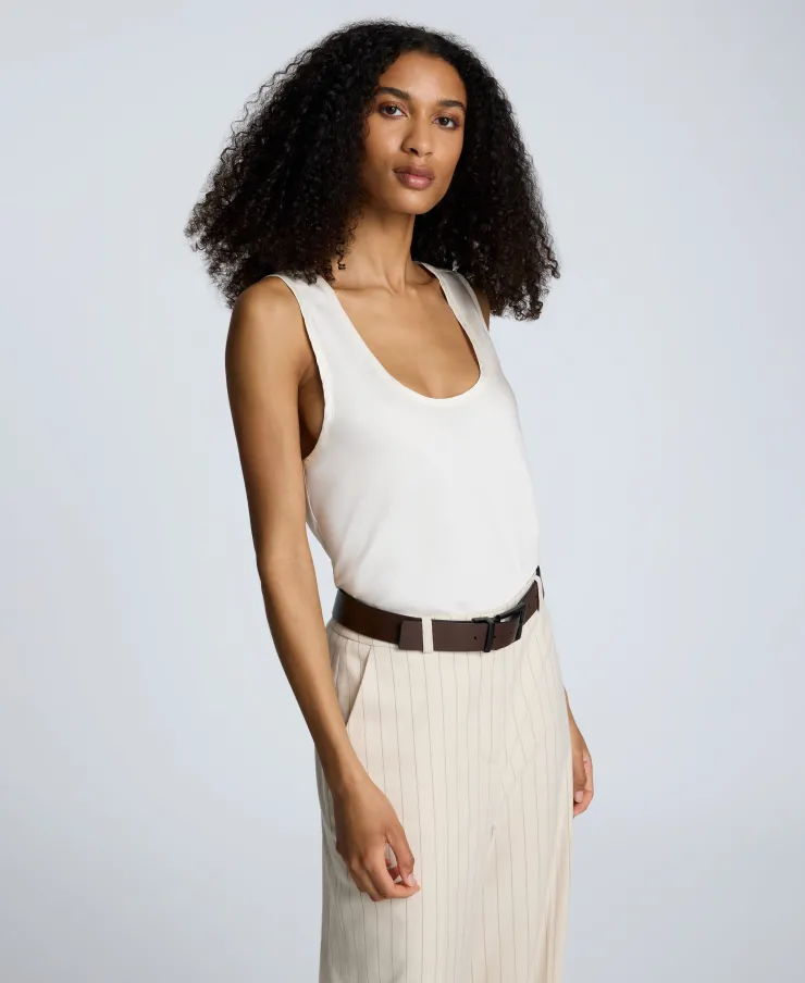 Satin Scoop Neck Tank>Kenneth Cole Outlet