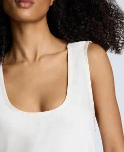 Satin Scoop Neck Tank><noscript><img width=