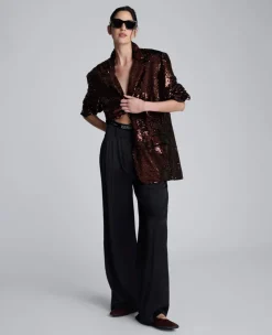 Sequin Boyfriend Jacket><noscript><img width=