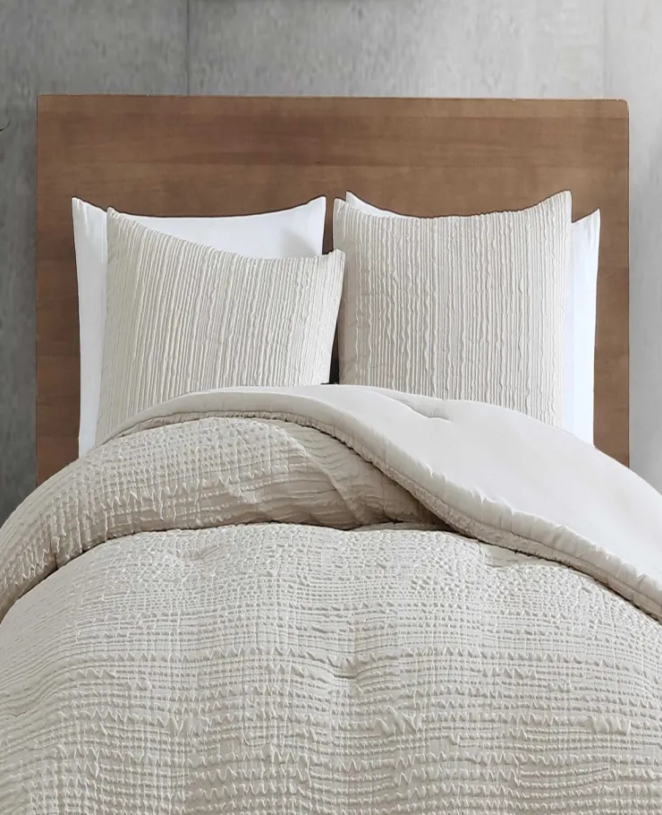 Serenity Wavy Lines Duvet Cover Set>Kenneth Cole