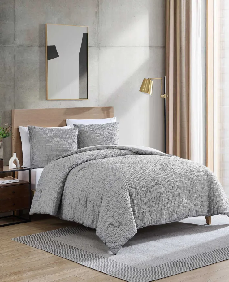 Serenity Wavy Lines Duvet Cover Set>Kenneth Cole Hot