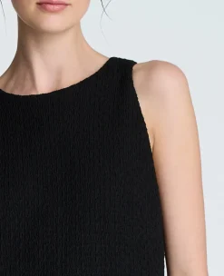 Shift Knit Dress with Fringe Hem Detail><noscript><img width=