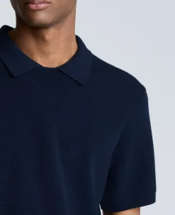 Short Sleeve Polo Sweater><noscript><img width=