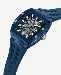 Skeleton Automatic Silicone Strap Watch><noscript><img width=