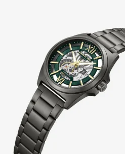 Skeleton Automatic Bracelet Watch><noscript><img width=