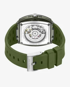 Skeleton Automatic Silicone Strap Watch><noscript><img width=