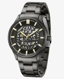 Skeleton Automatic Metal Bracelet Watch><noscript><img width=