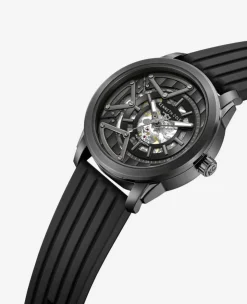 Skeleton Automatic Silicone Watch><noscript><img width=