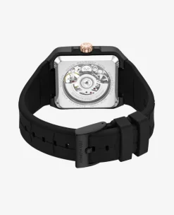 Skeleton Automatic Silicone Watch><noscript><img width=