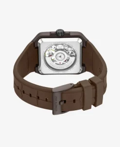 Skeleton Automatic Silicone Watch><noscript><img width=