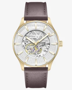 Skeleton Automatic Strap Watch>Kenneth Cole Discount
