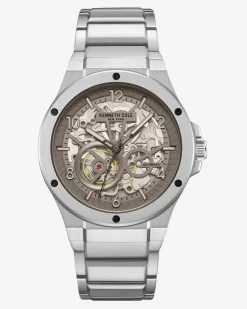 Skeleton Automatic Tinged Glass Bracelet Watch>Kenneth Cole Sale