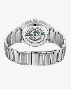 Skeleton Automatic Tinged Glass Bracelet Watch><noscript><img width=