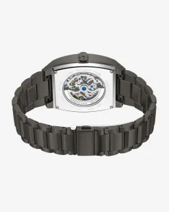 Skeleton Curved Automatic Bracelet Watch><noscript><img width=