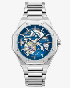 Skeleton Octagonal Automatic Bracelet Watch>Kenneth Cole New