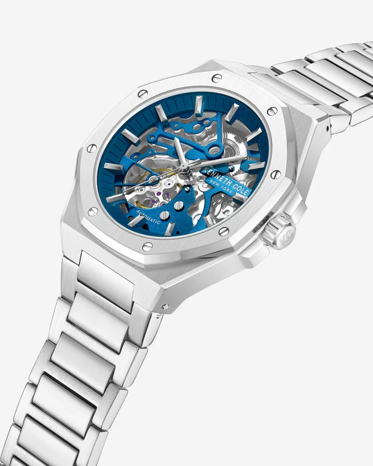 Skeleton Octagonal Automatic Bracelet Watch>Kenneth Cole New