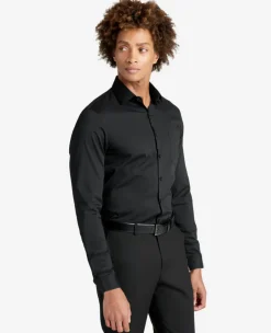 Slim Fit Sustainable Stretch Collar Solid Dress Shirt>Kenneth Cole