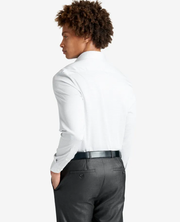 Slim Fit Sustainable Stretch Collar Solid Dress Shirt with TEK FIT>Kenneth Cole Clearance